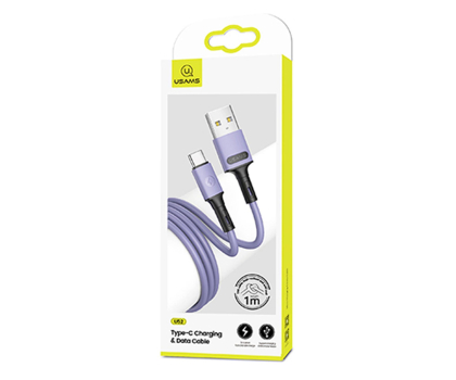 Kabel USAMS Kabel U52 USB-C 2A Fast Charge 1m purpurowy (US-SJ436)